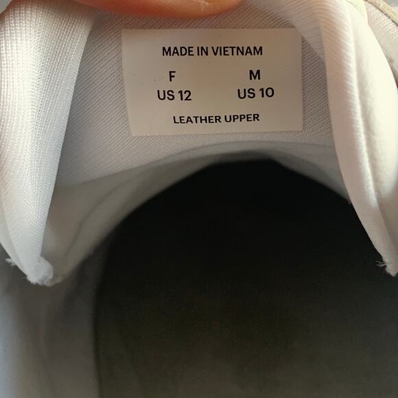 NEW Everlane The Releather Court Tennis Shoes Sneakers in White/Green/Tan - Picture 7 of 8